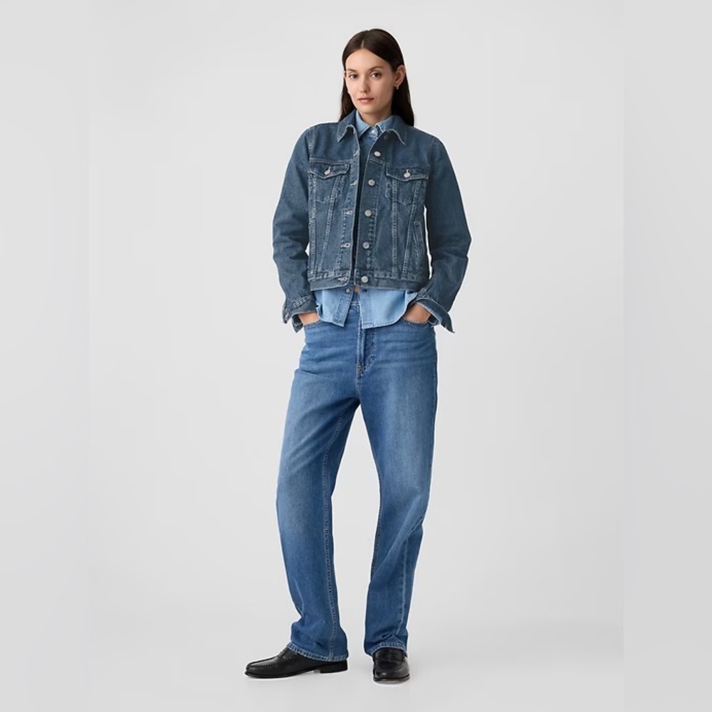 Gap Denim Jacket Womens Medium Icon Trucker Icon Cotton